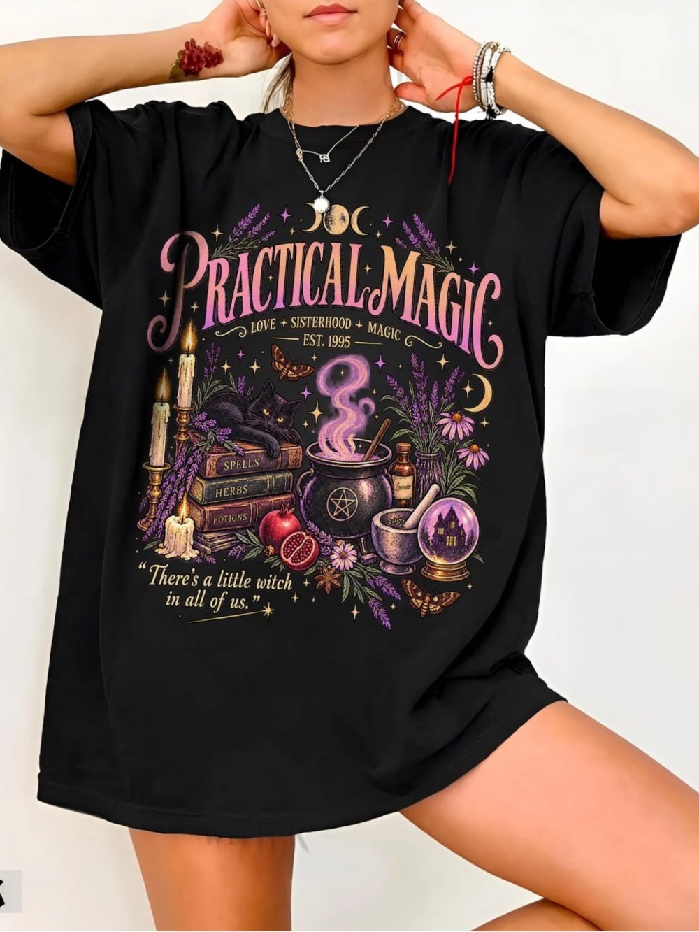 Practical Magic Black Graphic Tee